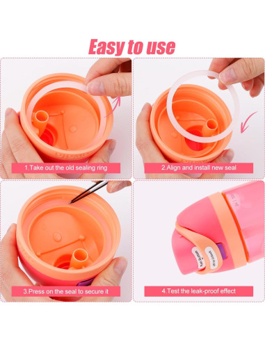 Juntas de Reemplazo Owala FreeSip 6 Piezas Silicona Transparente