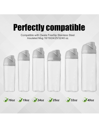 7 Piezas Repuestos Owala FreeSip - Anillos y Tapones