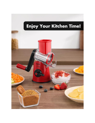 Rallador de Queso Rotatorio Geedel PS-336A5N con 5 Cuchillas