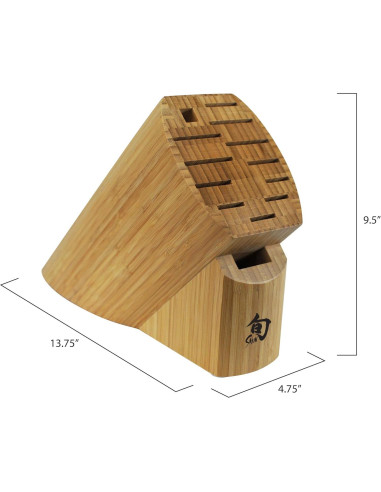 Bloque de cuchillos Shun Bamboo para 13 piezas, 2.78 kg
