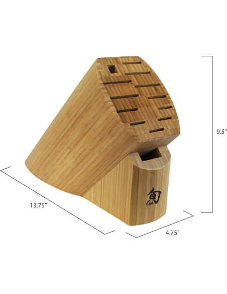 Bloque de cuchillos Shun Bamboo para 13 piezas, 2.78 kg