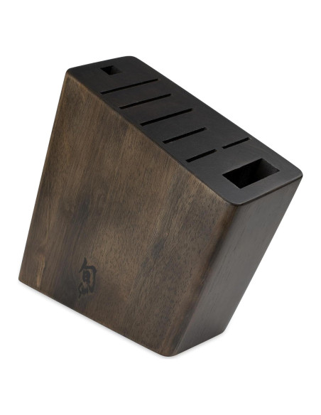 Bloque de cuchillos angulado Shun de madera para 8 piezas
