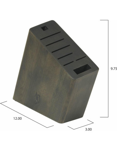 Bloque de cuchillos angulado Shun de madera para 8 piezas