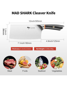 Cuchillo de Cocina MAD SHARK 30.5 cm Acero Alemán Mango Ergonómico 2
