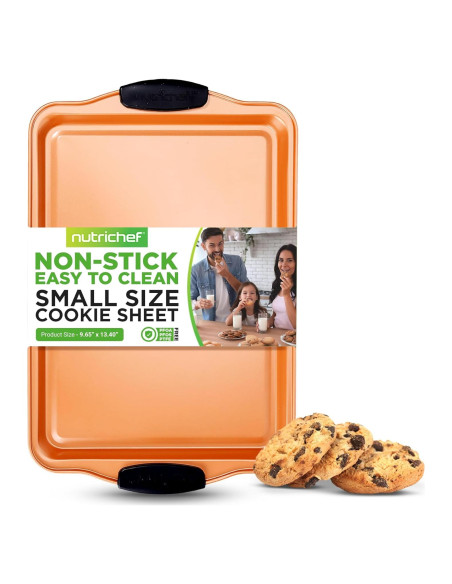 Bandeja para Galletas Antiadherente NutriChef 34x24cm Cobre