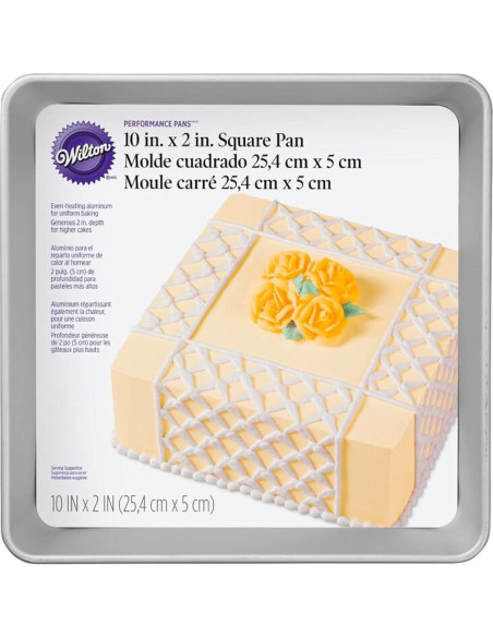 Sartén Cuadrada de Aluminio Wilton 30.48 cm para Pasteles y Brownies