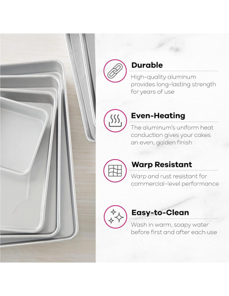 Sartén Cuadrada de Aluminio Wilton 30.48 cm para Pasteles y Brownies
