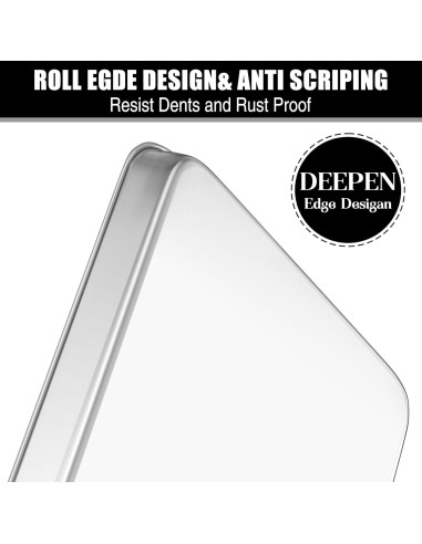 Juego de 2 bandejas para hornear 22.86 cm Umite Chef acero inoxidable