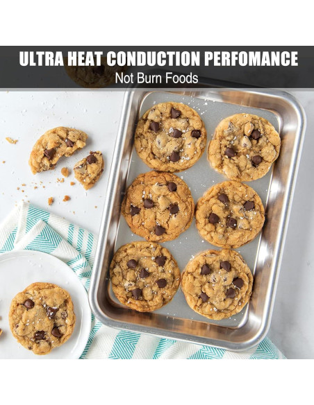 Juego de 2 bandejas para hornear 22.86 cm Umite Chef acero inoxidable