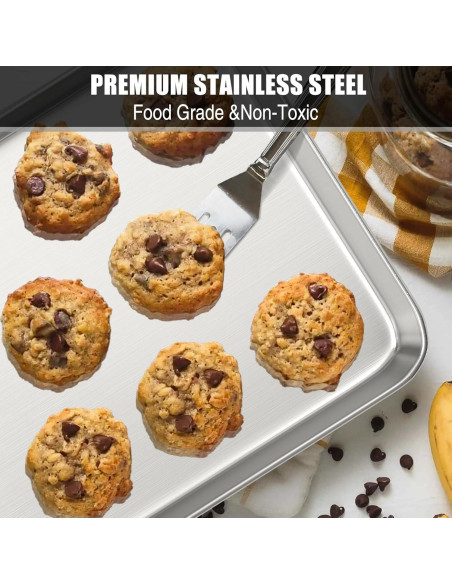 Juego de 2 bandejas para hornear 22.86 cm Umite Chef acero inoxidable