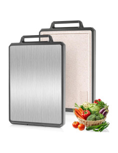 Tabla de Cortar Antideslizante Foressic Acero Inoxidable 43.5x27.5cm