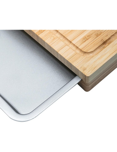 Tabla de Cortar de Bambú Cuisinart CPK-4884 con Bandeja Inoxidable