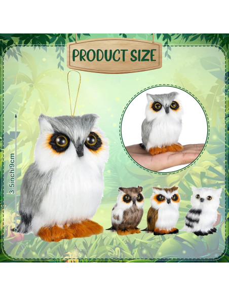 Juguete de Búho de Peluche HyDren 8 Piezas 8 cm Suave