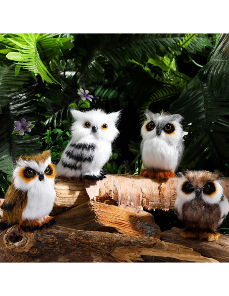 Juguete de Búho de Peluche HyDren 8 Piezas 8 cm Suave