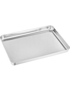 Juego de 2 bandejas para hornear TeamFar de acero inoxidable 2