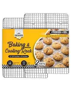 Rejilla de Enfriamiento Checkered Chef Acero Inoxidable 2 Pzas 20.3x29.8cm