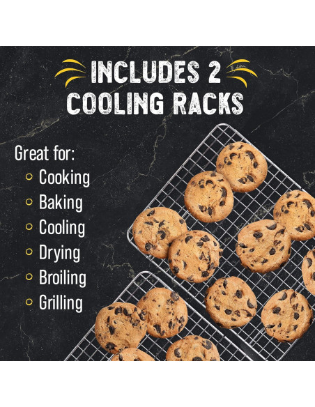 Rejilla de Enfriamiento Checkered Chef Acero Inoxidable 2 Pzas 20.3x29.8cm