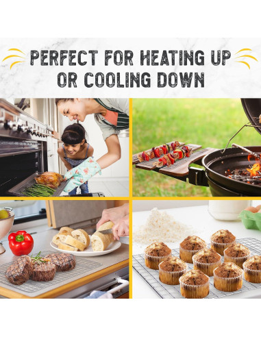 Rejilla de Enfriamiento Checkered Chef Acero Inoxidable 2 Pzas 20.3x29.8cm