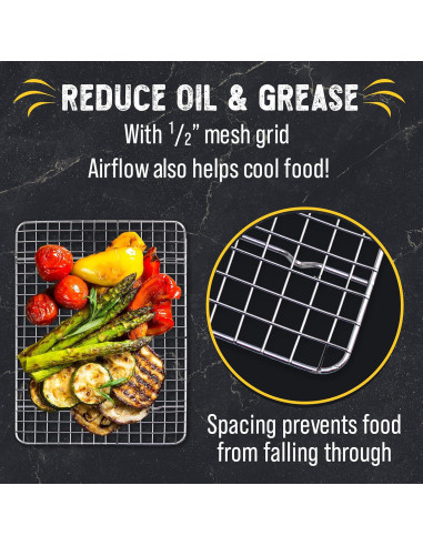 Rejilla de Enfriamiento Checkered Chef Acero Inoxidable 2 Pzas 20.3x29.8cm