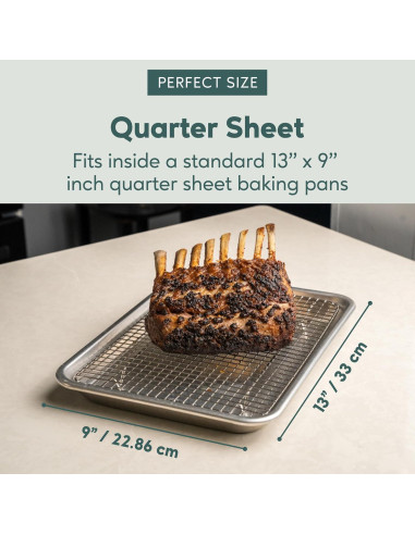 Juego de 2 Rejillas de Acero Inoxidable Ultra Cuisine 21.6x30.5 cm