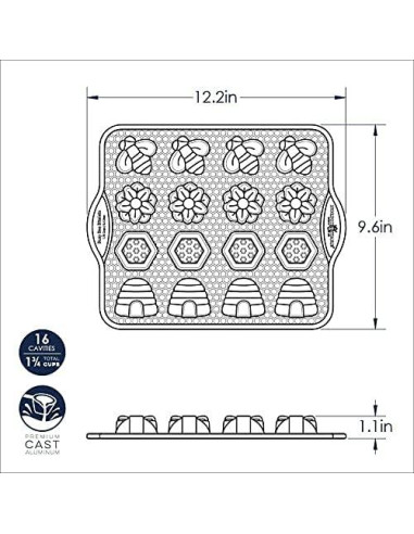 Molde para Hornear Nordic Ware Busy Bee Bitelet 1.75 Tazas