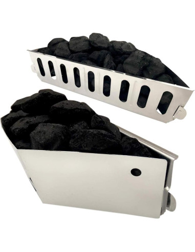 Cesta de Carbón Inoxidable Grillvana para Parrilla Kettle 22"