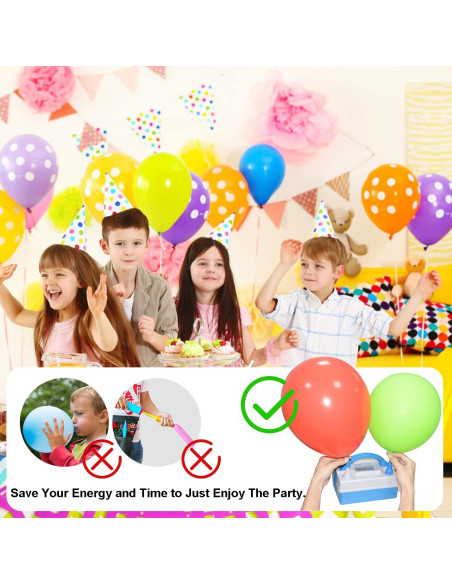 Bomba de Globo Eléctrica Multifuncional QUELIEN 600W Azul Bomba de Globo Eléctrica Multifuncional QUELIEN 600W Azul