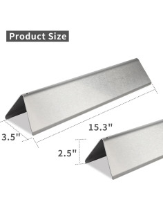 Barras de Sabor Weber 7635 Acero Inoxidable 38.9 cm Plata 2