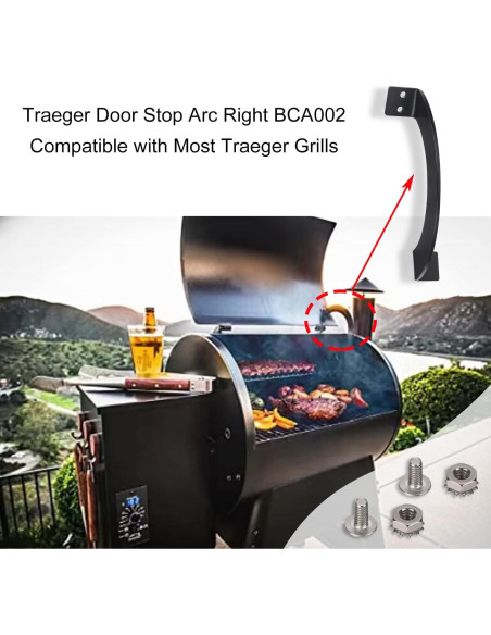 Parada de puerta de tapa de parrilla Haiouus BCA002 derecha