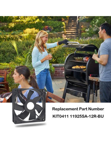 Motor de Ventilador de Inducción WKBQB KIT0411 12V 0.86A para Parrillas Traeger