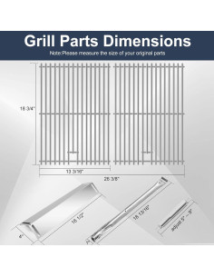 Kit de Piezas de Repuesto Criditpid para Parrilla Charbroil 4 Quemadores 2