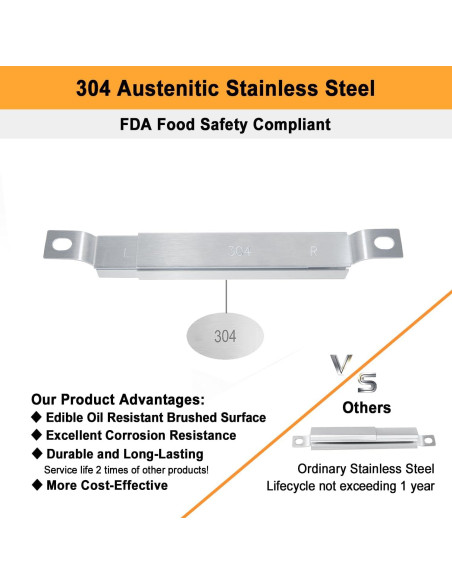 Tubo Crossover Ajustable Charbroil 4-6 Quemadores Acero Inoxidable