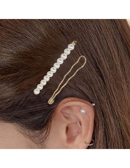 16 Pinzas de Pelo Geométricas Doradas SUMAJU - Clips Elegantes