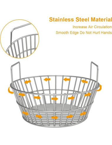 Cesta de cenizas de carbón inoxidable AJinTeby para parrillas