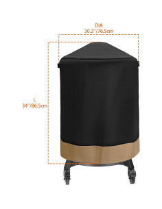 Cubierta para Parrilla Kamado Onlyfire 29.5" Diámetro x 34" Altura 2