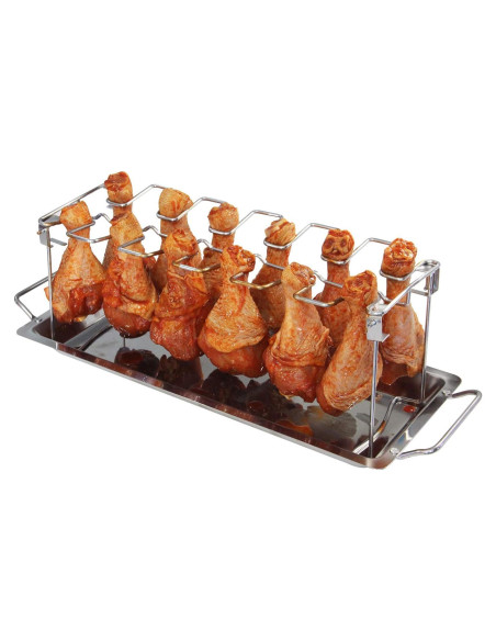 Soporte para Piernas de Pollo FIRELOOP Acero Inoxidable 12 Unidades