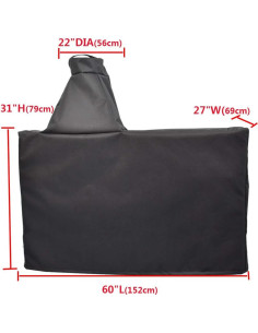 Cubierta para Parrilla Mini Lustrous Negro 152.4x68.6x78.7 cm 2