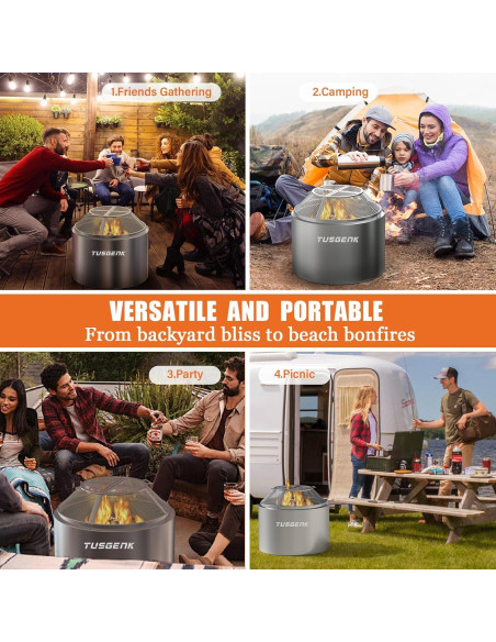 Pantalla de Chispas TUSGENK 15 Pulgadas Acero Inoxidable