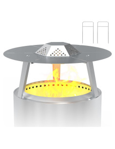 Deflector de Calor BBQ-PLUS para Fogata Solo Stove 19"
