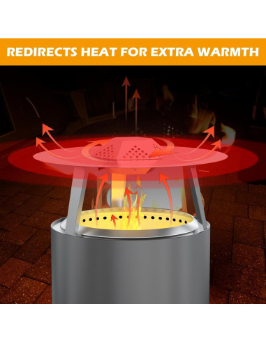 Deflector de Calor BBQ-PLUS para Fogata Solo Stove 19"