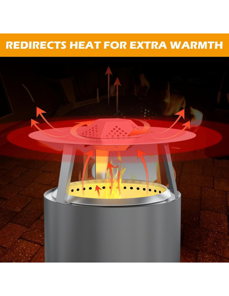 Deflector de Calor BBQ-PLUS para Fogata Solo Stove 19"