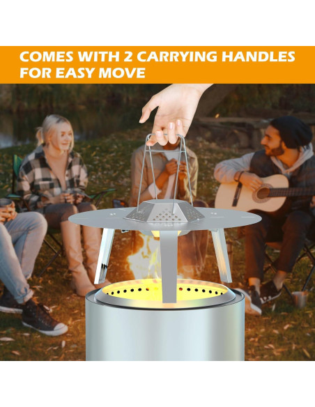 Deflector de Calor BBQ-PLUS para Fogata Solo Stove 19"