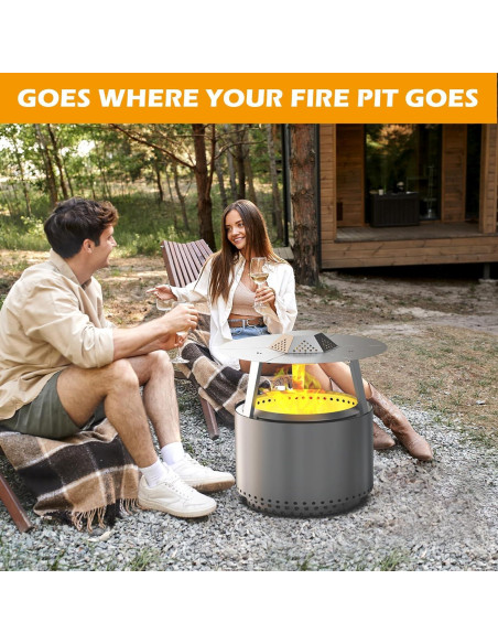 Deflector de Calor BBQ-PLUS para Fogata Solo Stove 19"