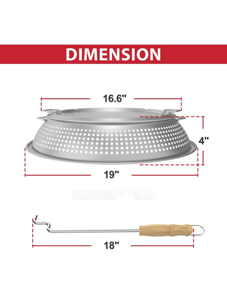 Escudo de Chispa GLOWYE para Fogata Solo Stove Bonfire 49.5 cm