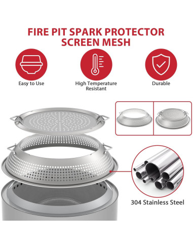 Escudo de Chispa GLOWYE para Fogata Solo Stove Bonfire 49.5 cm