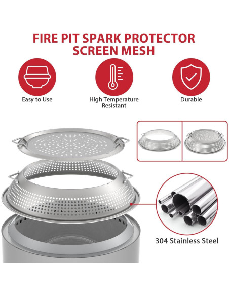 Escudo de Chispa GLOWYE para Fogata Solo Stove Bonfire 49.5 cm