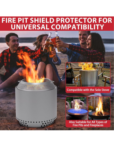 Escudo de Chispa GLOWYE para Fogata Solo Stove Bonfire 49.5 cm