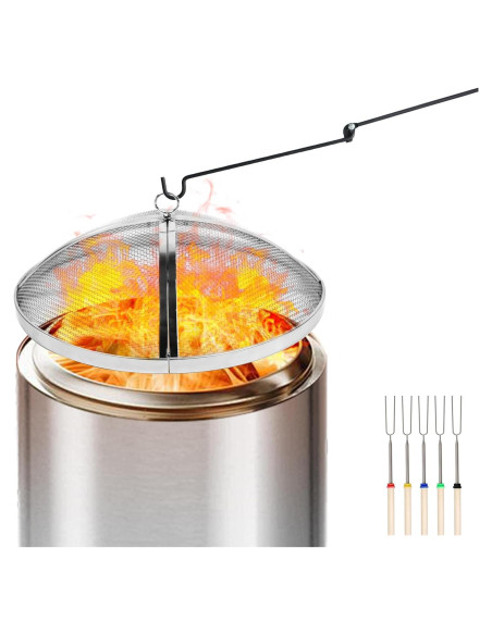 Pantalla Protectora de Fogata Baitedelai 49.5 cm Acero Inoxidable