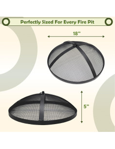 Pantalla de Chispas FEBTECH 46 cm para Fogata Redonda 2