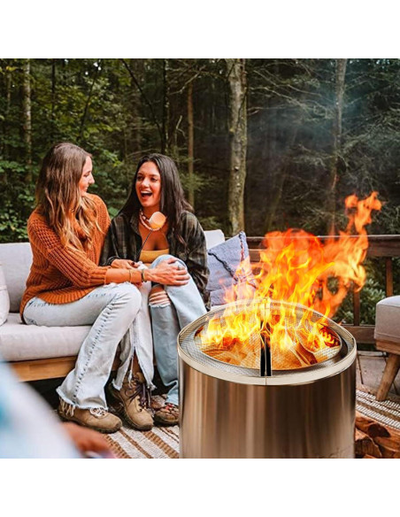 Pantalla Protectora de Fogata Baitedelai 49.5 cm Acero Inoxidable